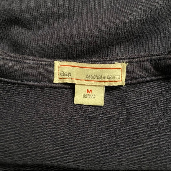 Gap Blue Cotton Quilted Zipper Moto Jacket - Picture 6 of 6